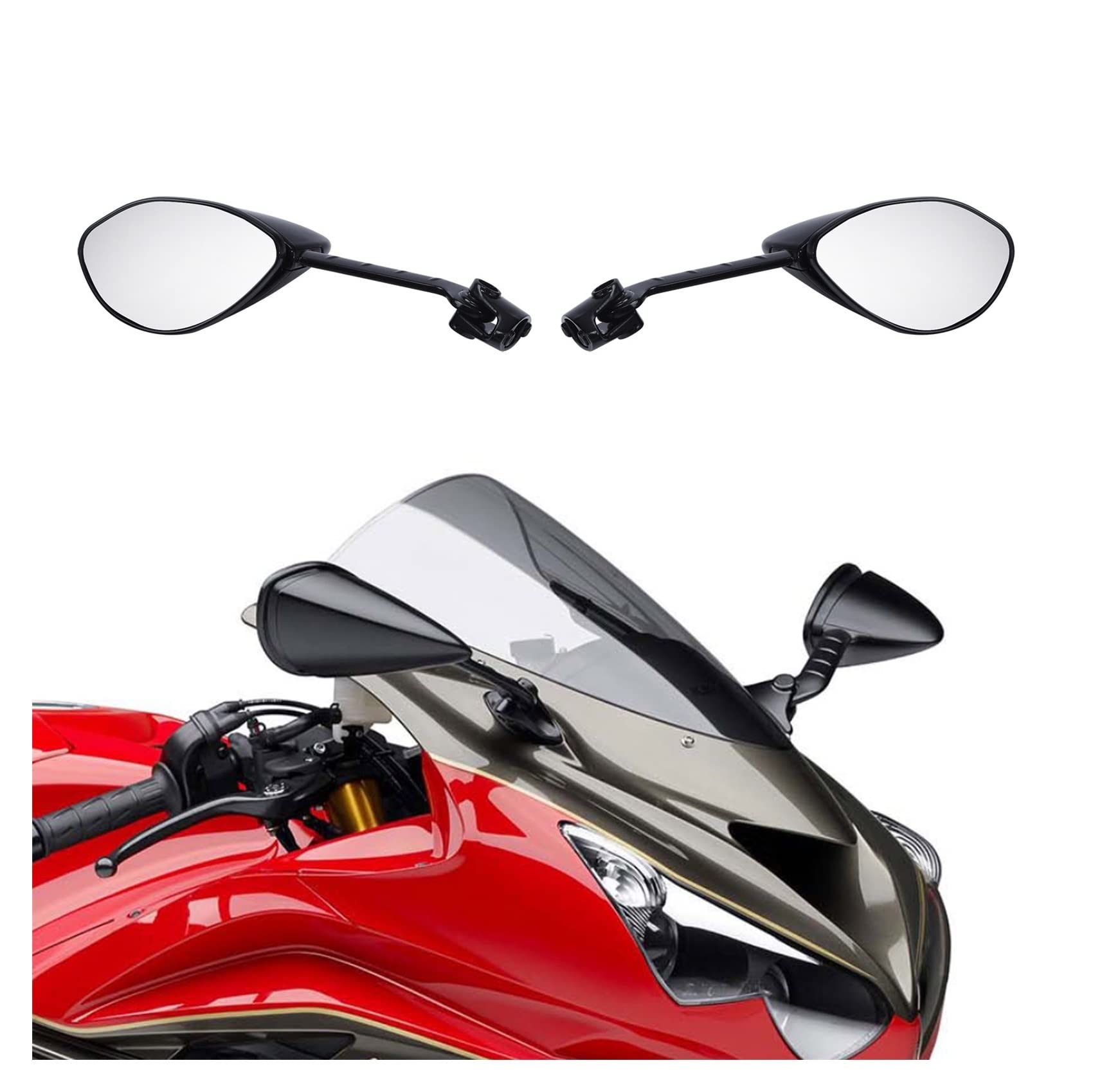 Amazon.co.jp: バイクバーエンドミラー バックミラーに適合する 忍者